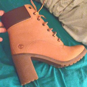 Timberland boots with heel.